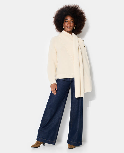 Pull oversize avec écharpe amovible - PIMKIE - 3