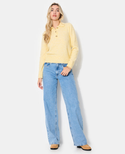 Pull col polo avec boutons métal - PIMKIE - 3