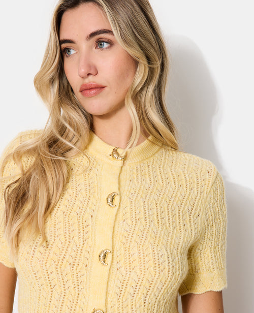 Gilet manches courtes en maille ajourée - PIMKIE - 2