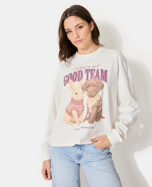 T-shirt manches longues avec print - PIMKIE - 1