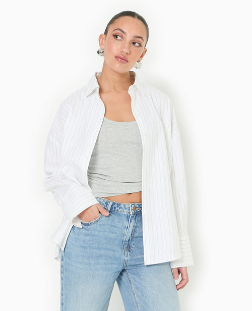 Chemise oversize rayée avec ouverture dos - PIMKIE - 2