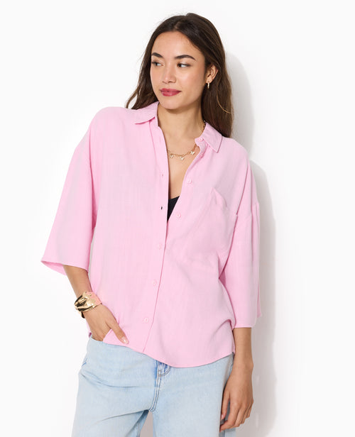 Chemise oversize avec lin - PIMKIE - 5