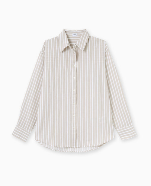 Chemise oversize avec lin motif rayures - PIMKIE - 4