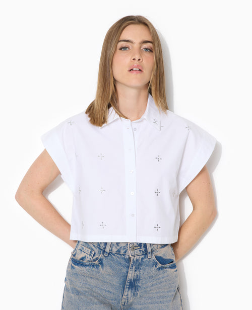 Chemise ample et courte avec strass - PIMKIE - 1