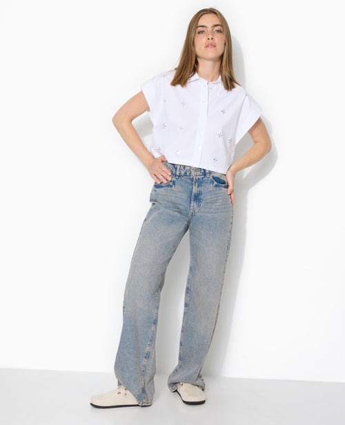 Chemise ample et courte avec strass - PIMKIE - 5