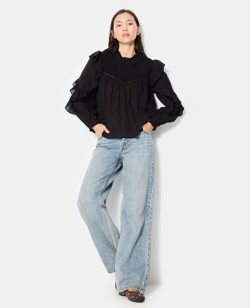 Blouse romantique avec broderies et volants - PIMKIE - 3