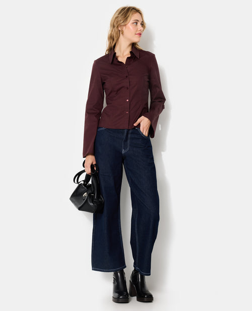 Chemise cintrée en tissu stretch manches flare - PIMKIE - 3