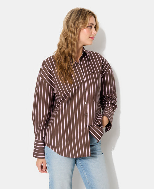 Chemise oversize avec poche motif rayures - PIMKIE - 7