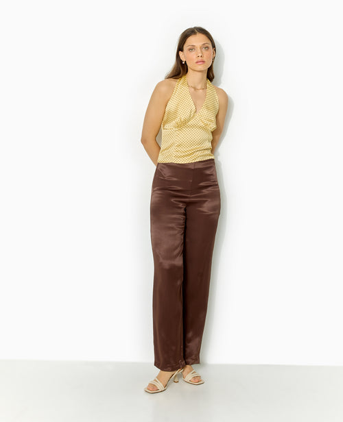 Top dos-nu en satin motif pois - PIMKIE - 7