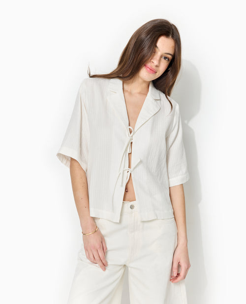 Chemise manches courtes avec liens à nouer - PIMKIE - 5