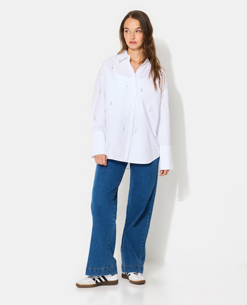 Chemise oversize avec strass devant - PIMKIE - 5