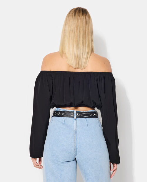 Blouse courte encolure Bardot - PIMKIE - 6