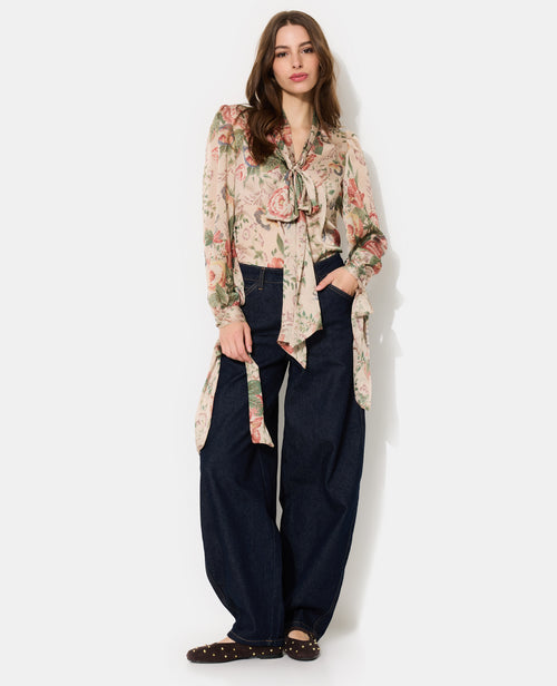 Blouse motif fleurs col lavallière - PIMKIE - 3