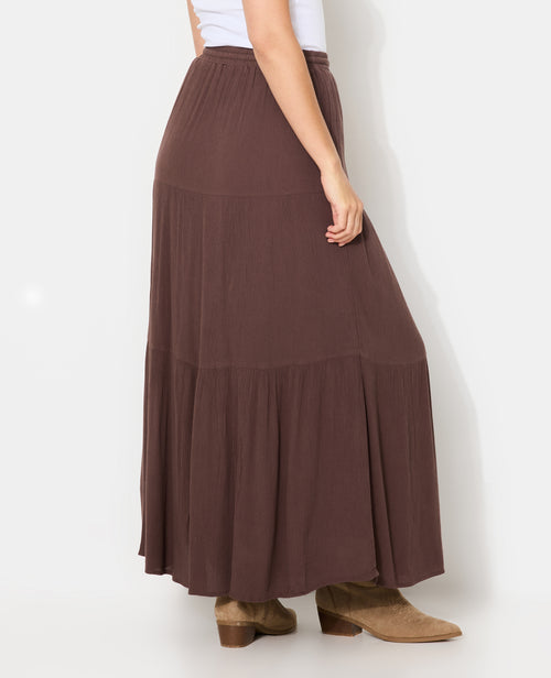 Jupon long à étages avec ceinture élastiquée - PIMKIE - 7