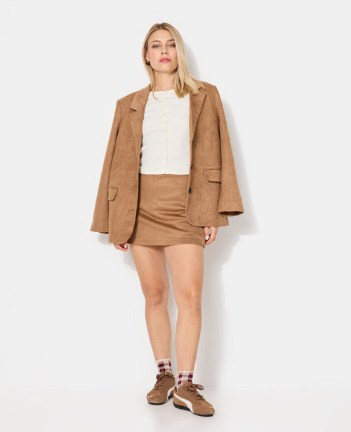 Jupe-short en suédine - PIMKIE - 8