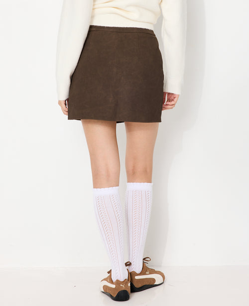 Jupe-short city en suédine avec fente - PIMKIE - 6