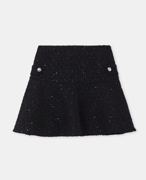 Jupe courte en tweed avec sequins - PIMKIE - 4