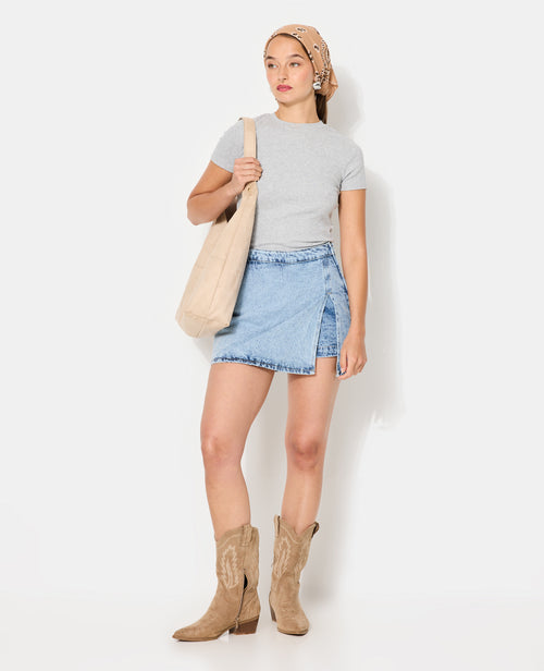 Jupe-short en jean - PIMKIE - 3