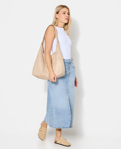 Jupe longue en jean avec fentes devant et dos - PIMKIE - 8