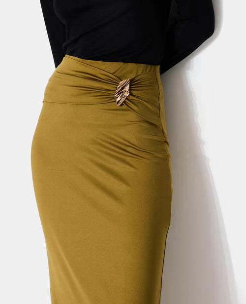 Jupe longue en maille avec ceinture fantaisie - PIMKIE - 2