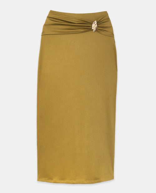 Jupe longue en maille avec ceinture fantaisie - PIMKIE - 4