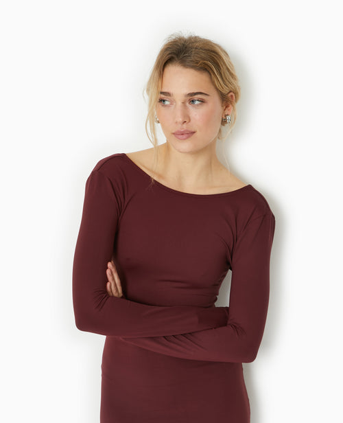 Robe longue en maille stretch dos ouvert - PIMKIE - 3