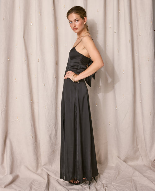 Robe longue et évasée en tissu satiné - PIMKIE - 7