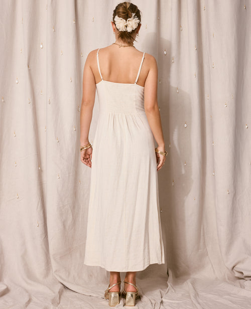 Robe longue boutonnée avec lin - PIMKIE - 6