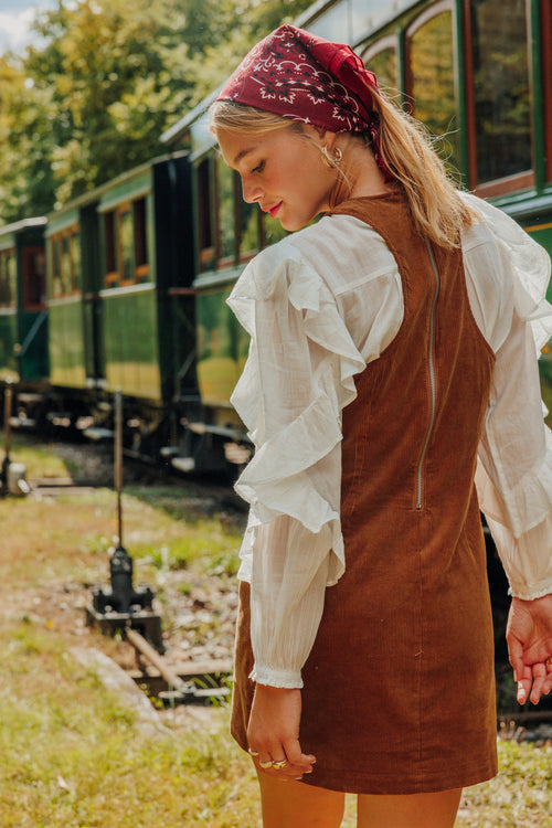 Robe courte larges emmanchures en velours côtelé - PIMKIE - 2