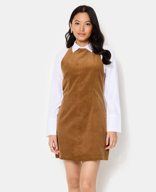 Robe courte larges emmanchures en velours côtelé - PIMKIE - 5