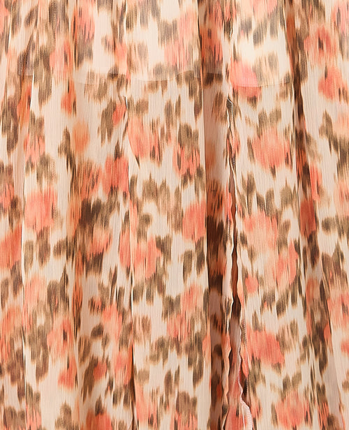 Robe longue en voile avec volants motif fleurs floues - PIMKIE - 8