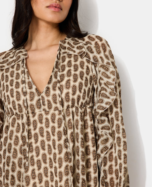 Robe en voile avec volants motifs cachemire - PIMKIE - 2