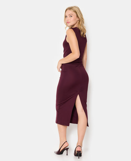 Robe longue en maille stretch avec fronces - PIMKIE - 6