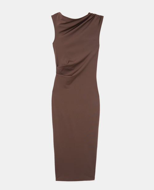 Robe longue en maille stretch avec fronces - PIMKIE - 4