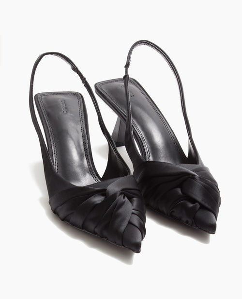 Escarpins en satin bouts pointus talons ouverts - PIMKIE - 1