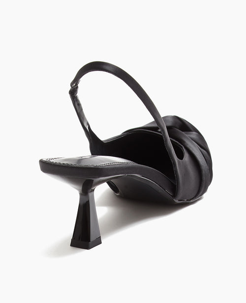 Escarpins en satin bouts pointus talons ouverts - PIMKIE - 4