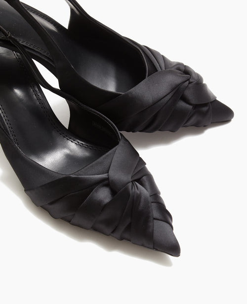 Escarpins en satin bouts pointus talons ouverts - PIMKIE - 5