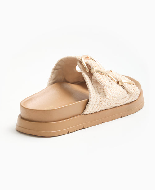 Mules plates en raphia 2 brides - PIMKIE - 3