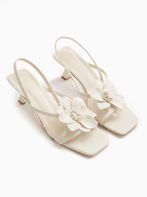 Sandales à talon avec fleur - PIMKIE - 1