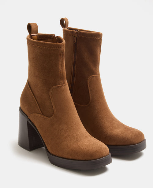 Boots en suédine semelles plateformes et talons - PIMKIE - 1