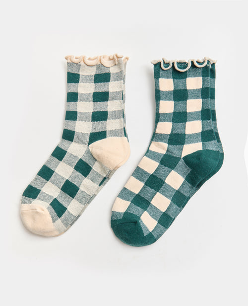 Lot de 2 paires de chaussettes à carreaux - PIMKIE - 1