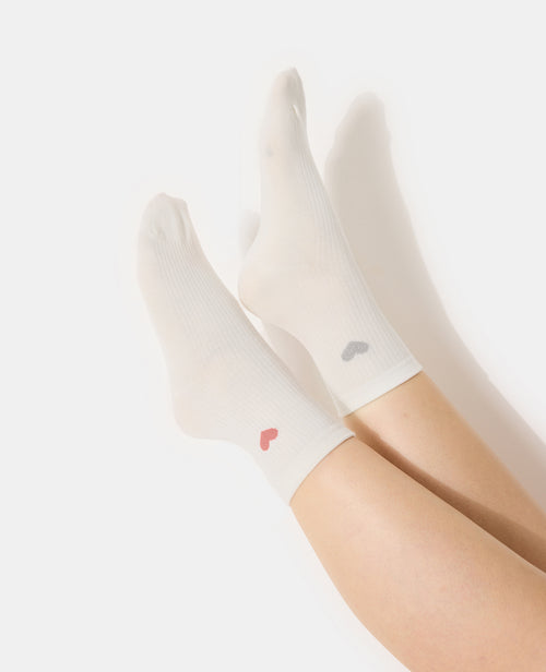 Lot de 2 paires de chaussettes avec cœur - PIMKIE - 2