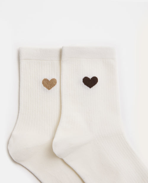 Lot de 2 paires de chaussettes avec cœur - PIMKIE - 4