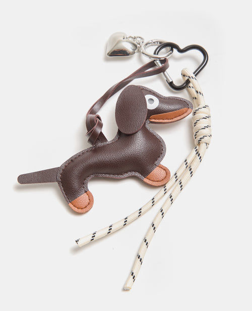 Déco de sac chien en simili avec corde et cœur - PIMKIE - 4