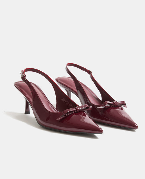 Escarpins pointus et vernis avec nœud - PIMKIE - 1