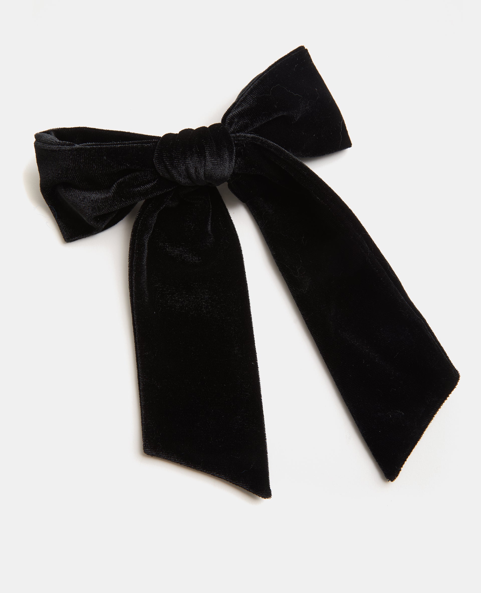 Barrette avec nœud en velours ras