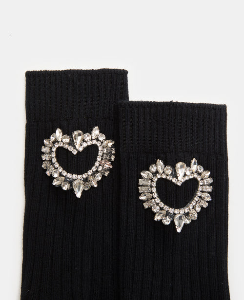 Paire de chaussettes avec cœur en strass - PIMKIE - 3