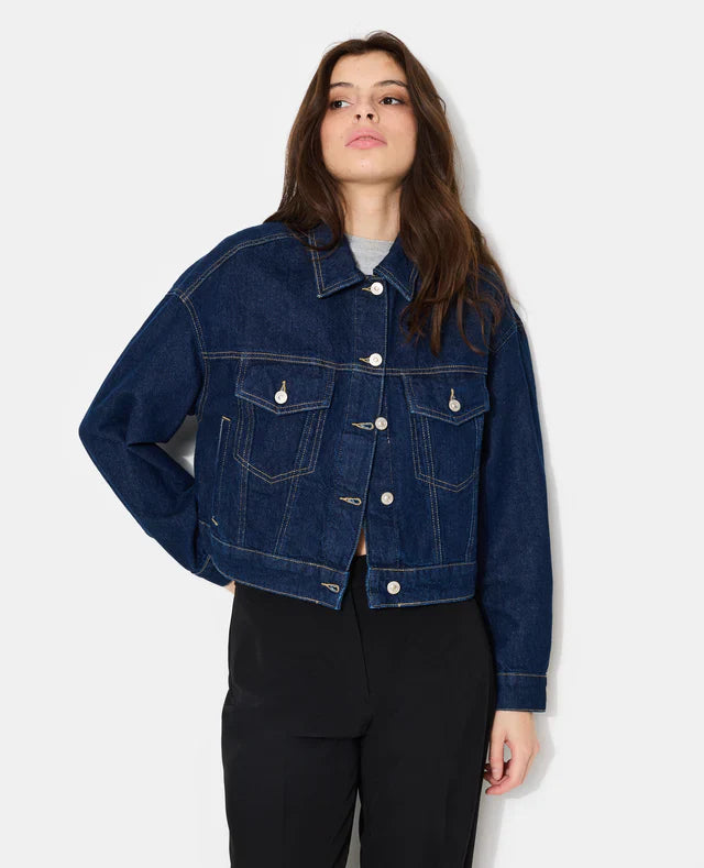 Fraternel Veste Blouson Manteau En Jean Pour Femme - Style Décontracté Et Robuste