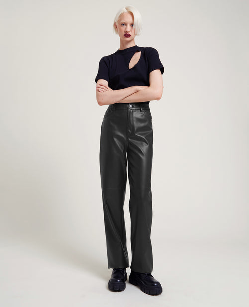 Pantalon droit en simili cuir - PIMKIE - 1
