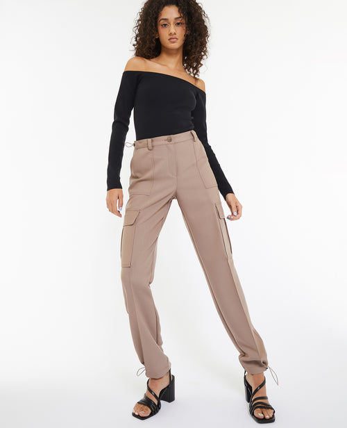 Pantalon cargo avec élastiques coulissés - PIMKIE - 1
